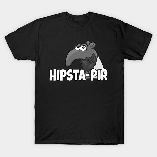 Hipster Tapir Bearded Malayan Tapir Illustration T-Shirt by SkizzenMonster